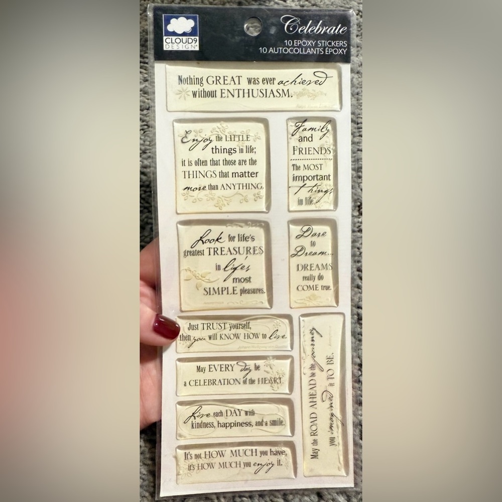 $1 SCRAPBOOKING STICKERS. THICK. $1 WITH ANY $10 ORDER OR MORE